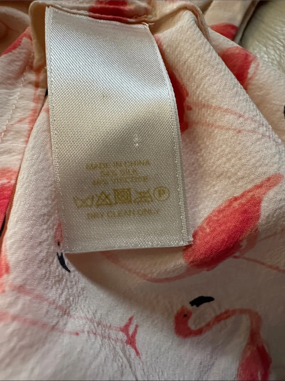 kate spade White Short Sleeve Tee with Pink Flamingo Print